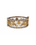 The Royal Peacock Dual-Tone Bangle –  Mesh Kada with Screw Lock