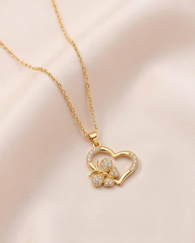 The Fluttering Heart Butterfly Pendant