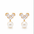The Mosaic Heart Pearl Earrings