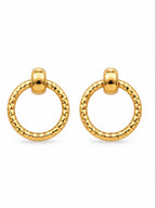 The Textured Halo Door-Knocker Earrings