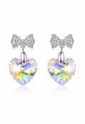 The Iridescent Bow Heart Earrings