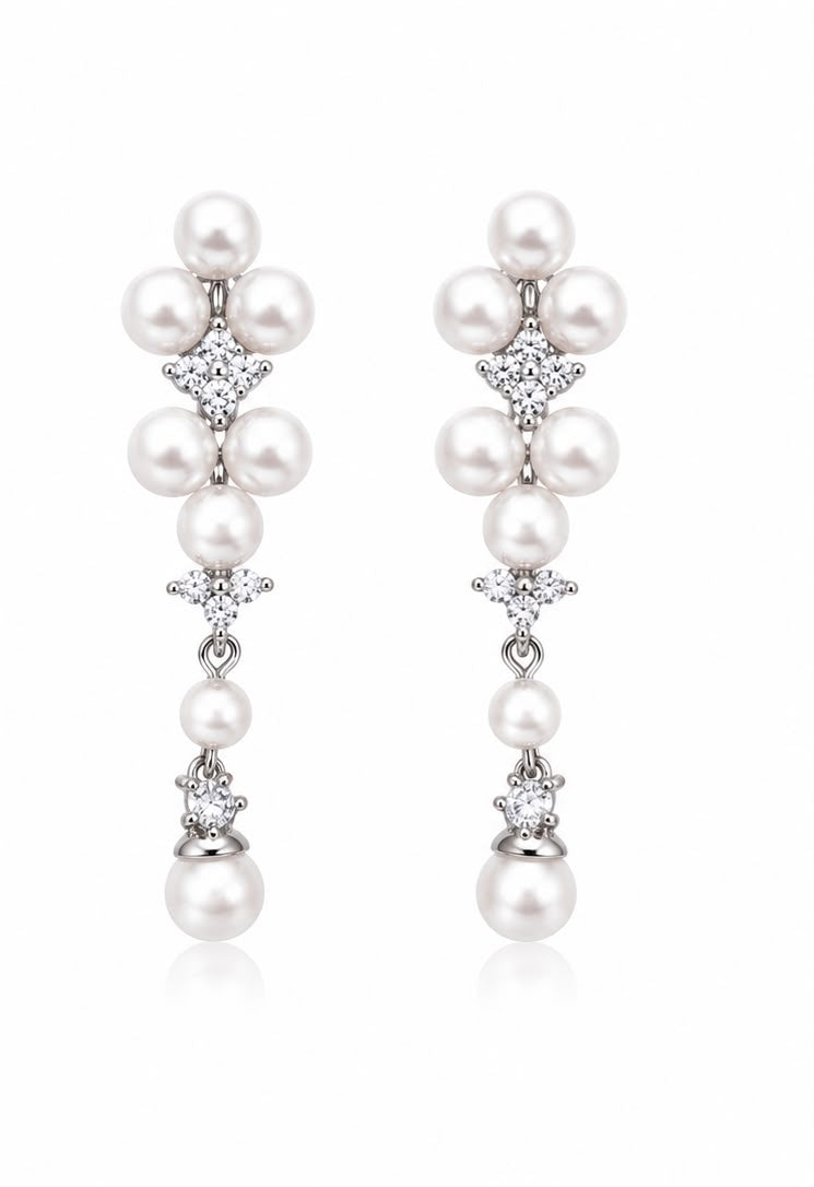 The Majestic Pearl Cascade Earrings