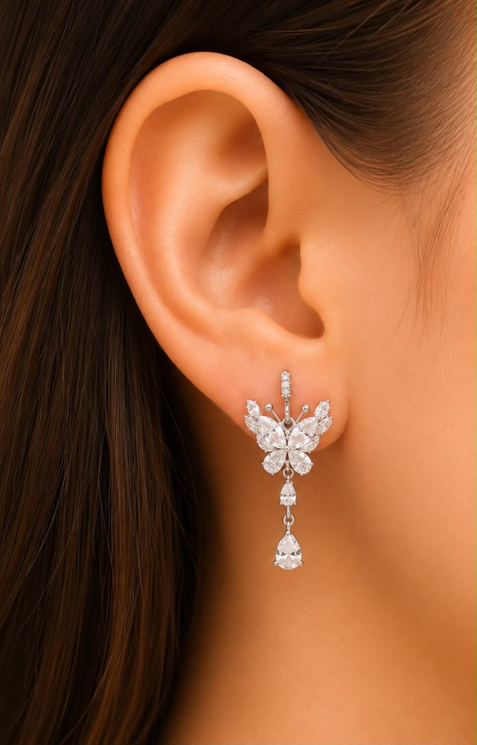 The Enchanted Butterfly Drop Earrings