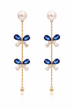 The Sapphire Bow Pearl Drops