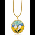 Riviera Enamel & Pearl Pendant