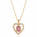 Eternal Pink Halo Heart Pendant
