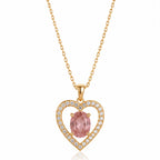 Eternal Pink Halo Heart Pendant