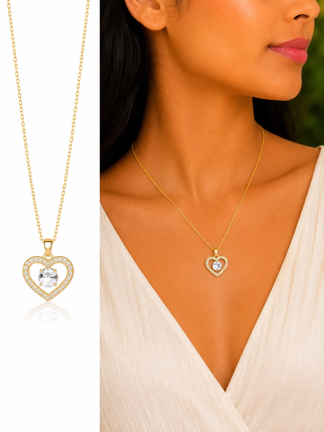 Eternal Heart Solitaire Pendant