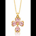 Rose Aura Clover Pendant