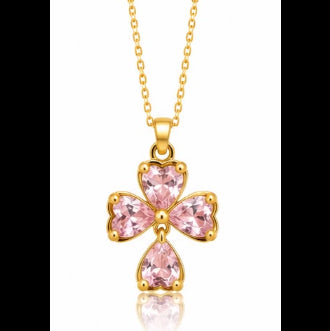 Rose Aura Clover Pendant