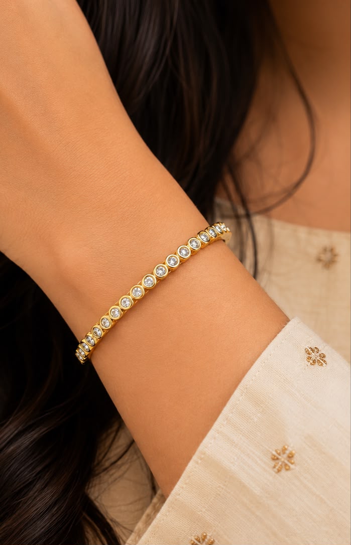 The Bezel Crystal Bangle