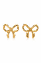 The Petite Gold Bow Studs